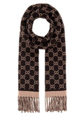 Dark Brown New Moon Logo Scarf 1