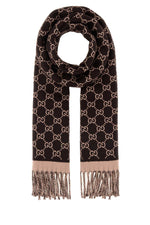 Dark Brown New Moon Logo Scarf 1