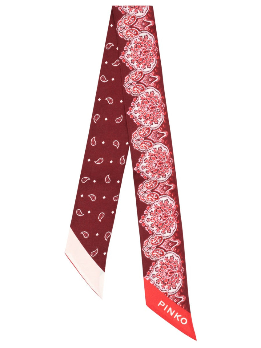 Red Foulard Paisley Bandana Scarf 1