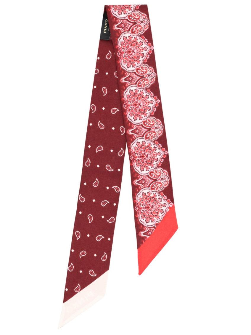 Red Foulard Paisley Bandana Scarf 2
