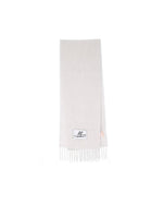 White Logo Solid Scarf 1