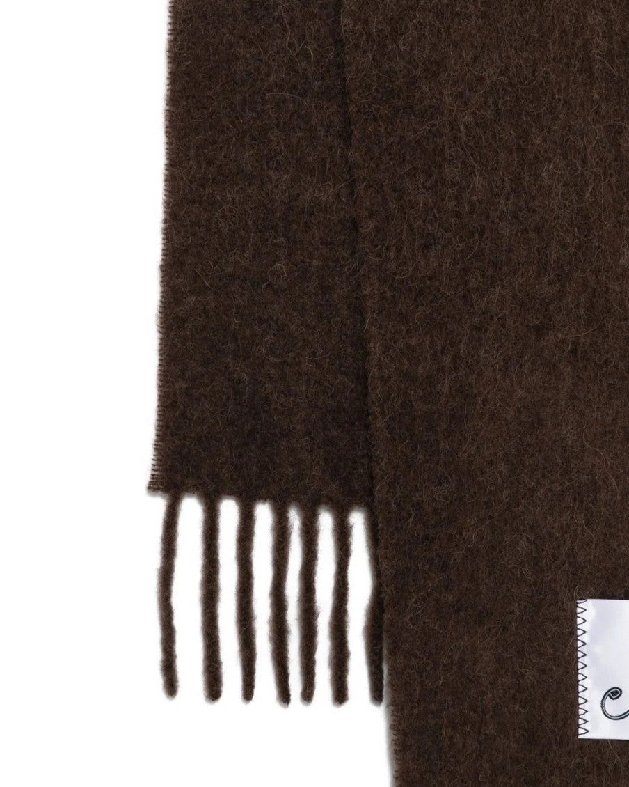 Maroon Logo Solid Scarf 2