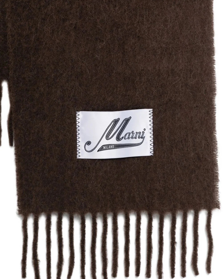Maroon Logo Solid Scarf 3