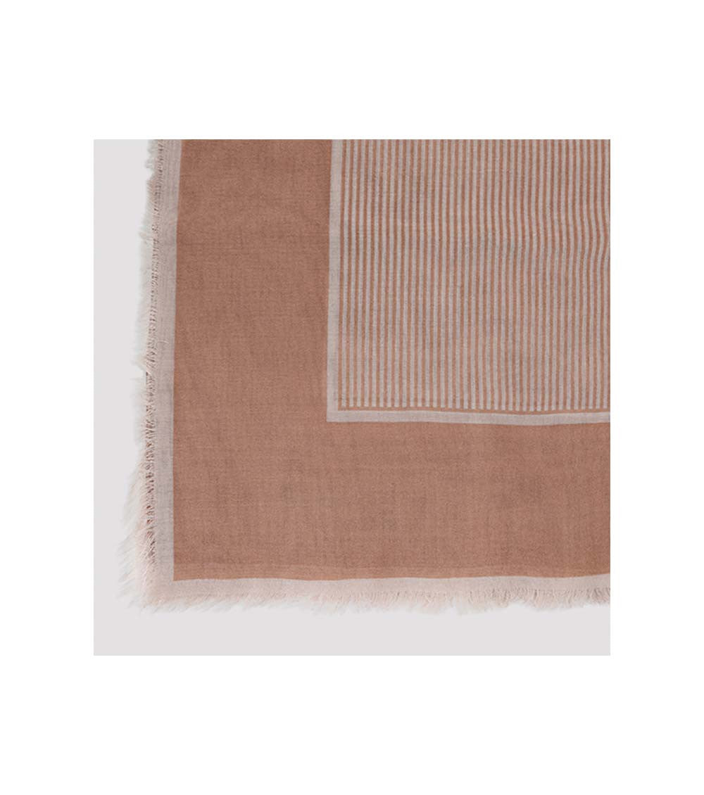 Beige Large Stripes Scarf 3