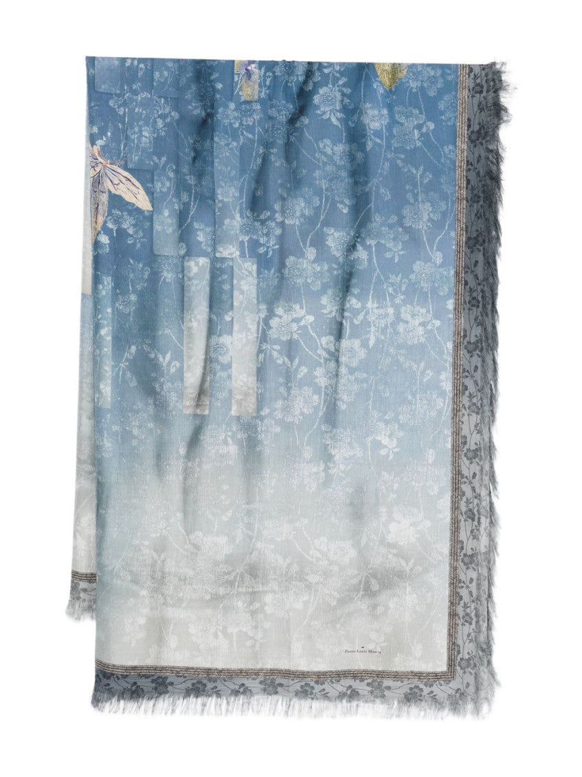 Sky Blue Printed Scarf 1