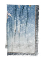 Sky Blue Printed Scarf 1