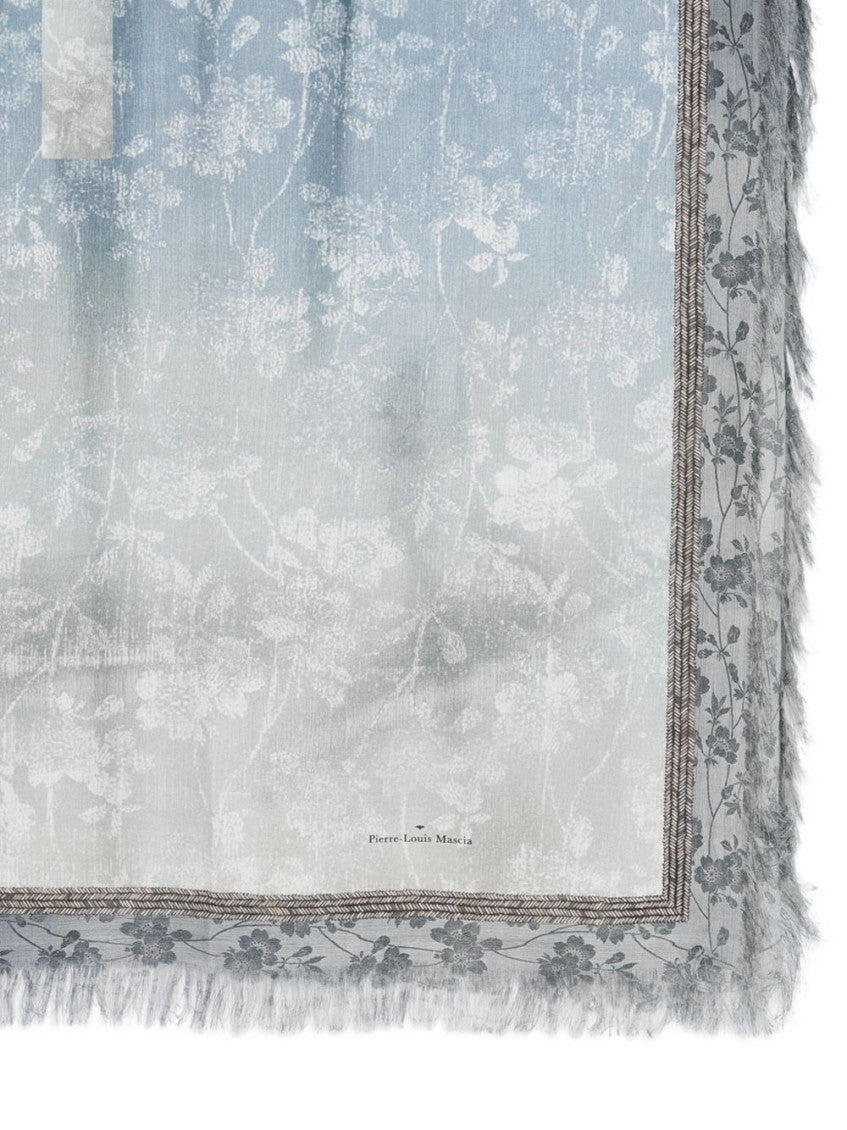 Sky Blue Printed Scarf 2