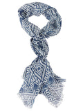 Blue Geometric Scarf 1