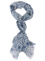 Blue Geometric Scarf 1