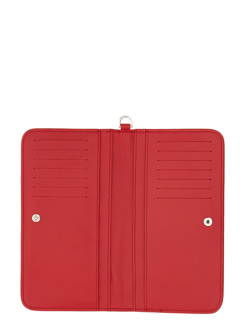Red Logo Solid Wallet 3