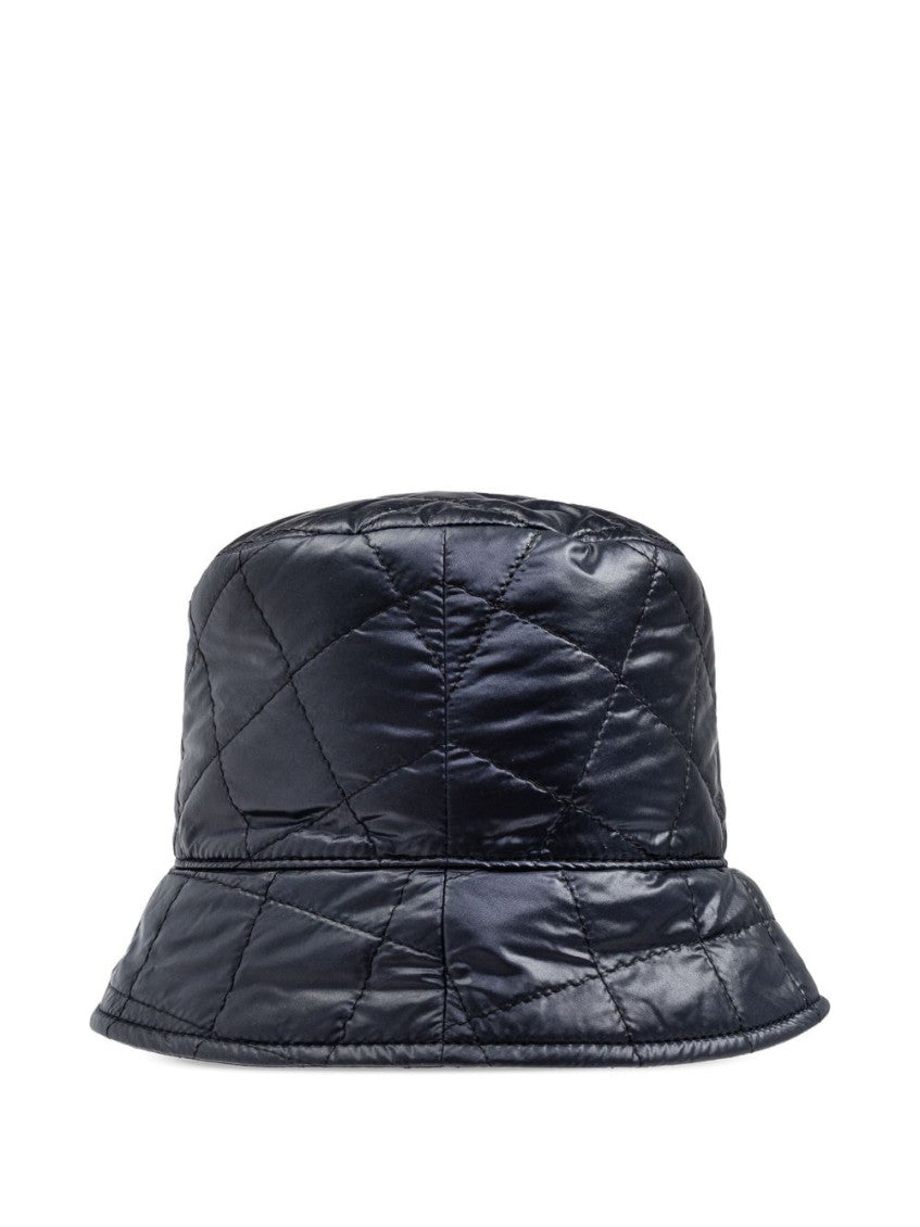 Dark Blue Logo Nylon Bucket Hat 1