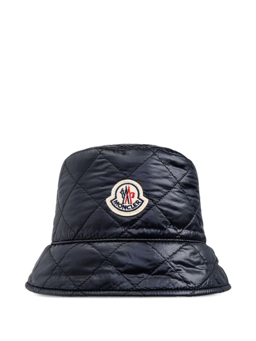 Dark Blue Logo Nylon Bucket Hat 2