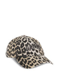 Leopard Print Logo Canvas Baseball Cap 1