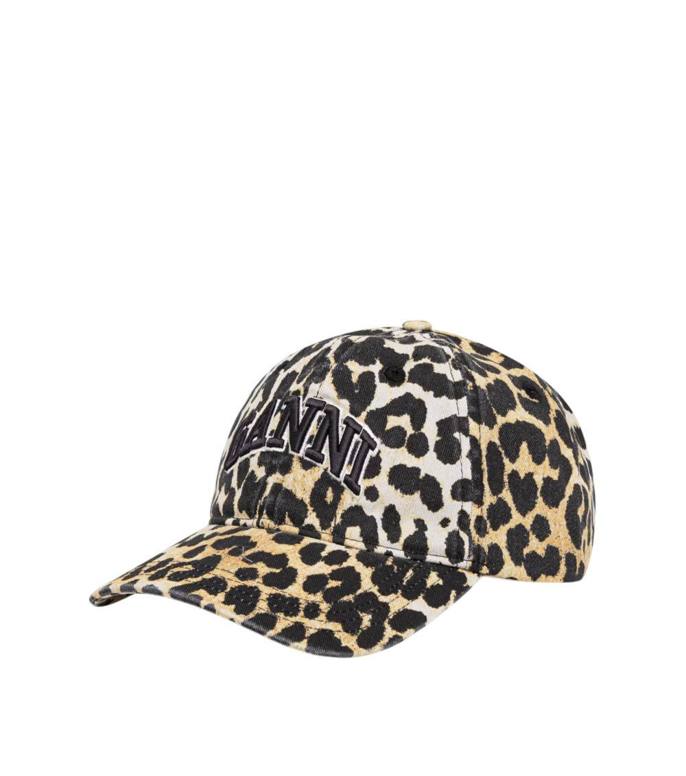 Leopard Print Canvas Baseball Cap 1