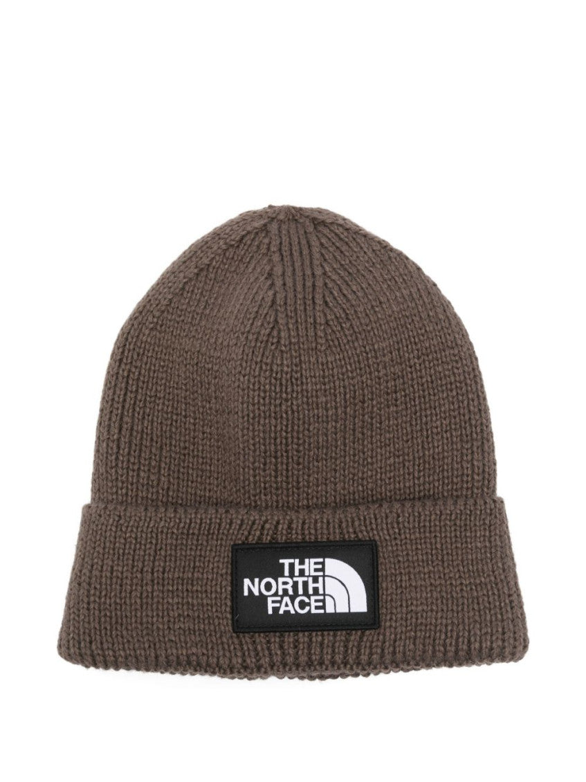 Brown Logo Patch Beanie Cap 1
