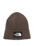 Brown Logo Patch Beanie Cap 1