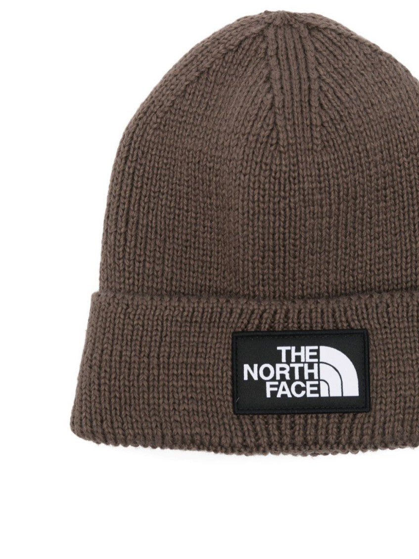 Brown Logo Patch Beanie Cap 2