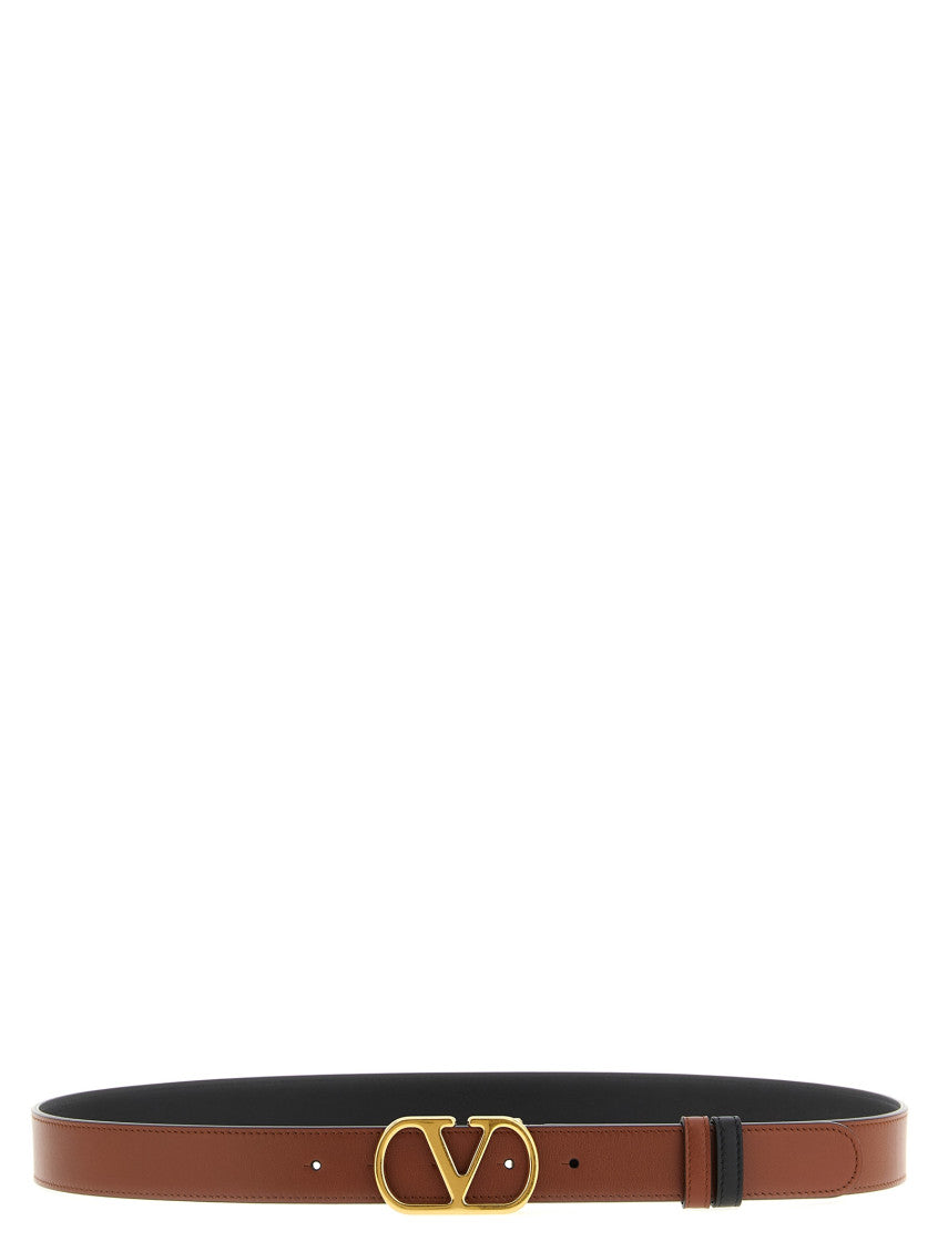 Brown VLogo Reversible Belt 1