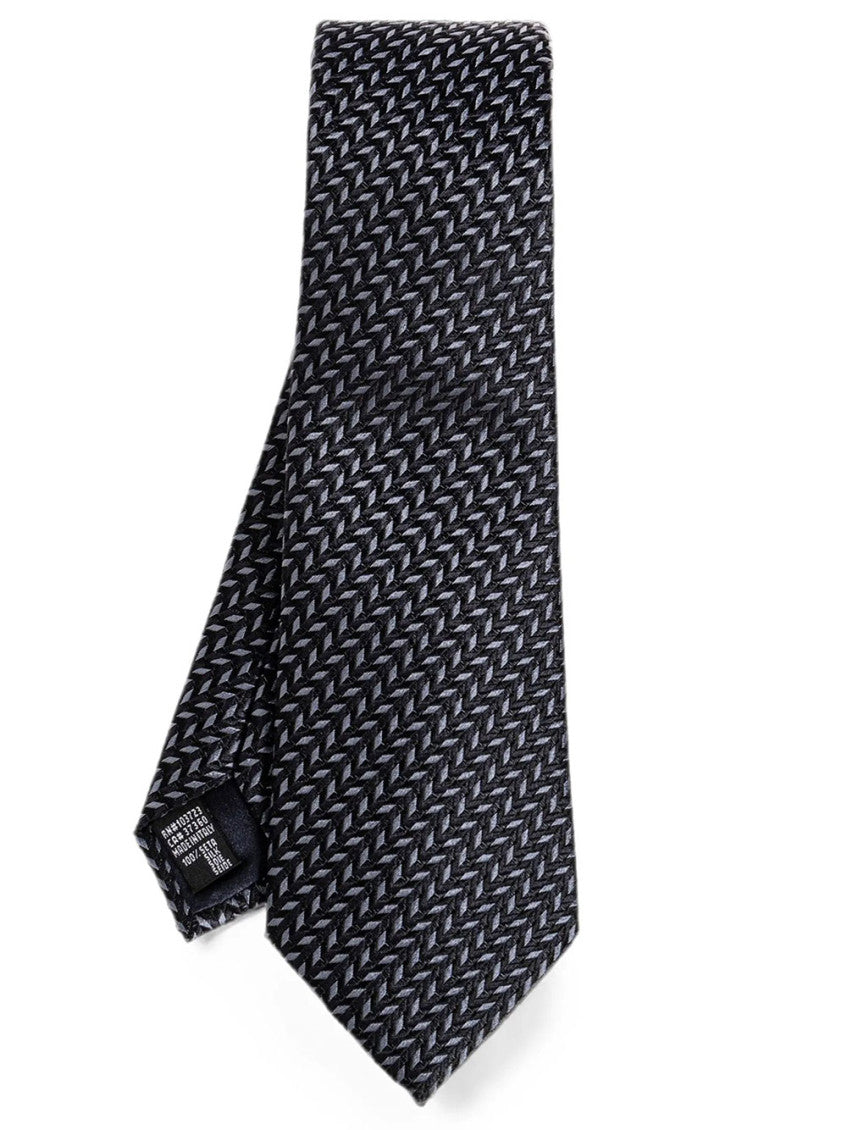 Navy Blue Geometric Tie 1