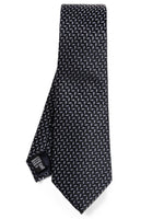 Navy Blue Geometric Tie 1