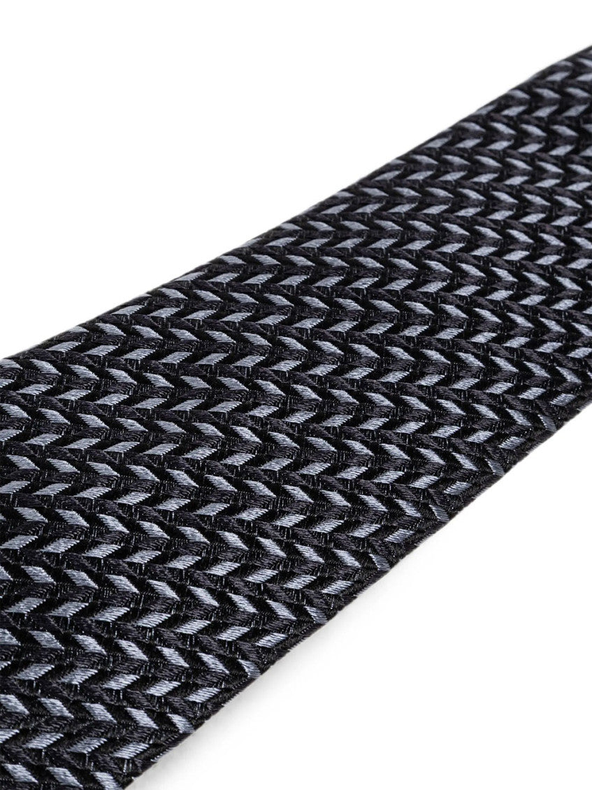 Navy Blue Geometric Tie 3