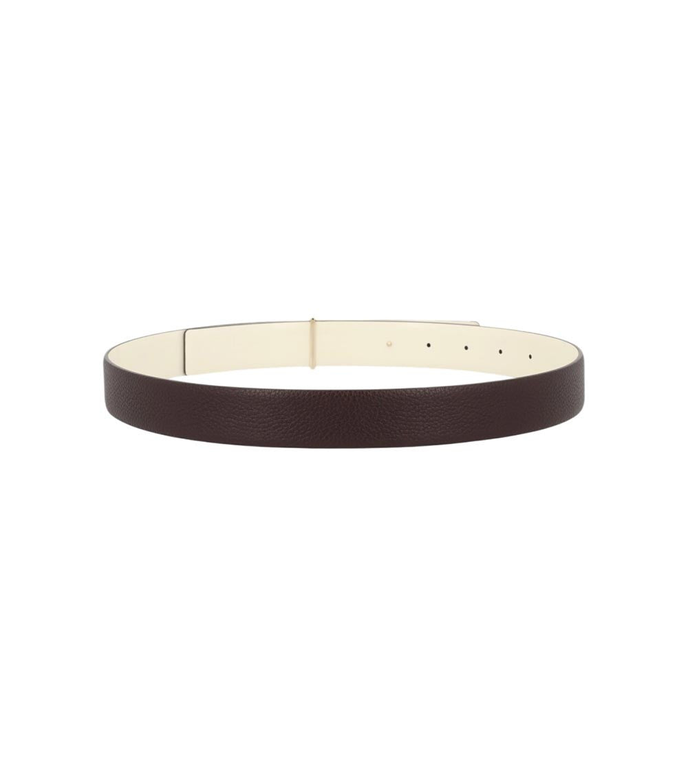 Brown Solid Reversible Belt 2