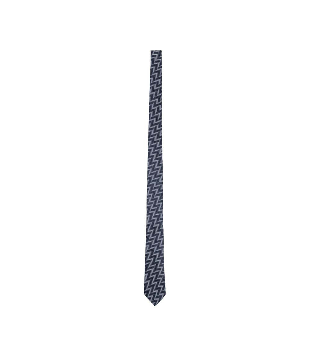 Navy Blue Geometric Tie 1