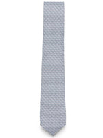 Grey Patterned Logo Tie 1
