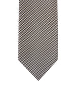 Beige Houndstooth Pattern Tie 1