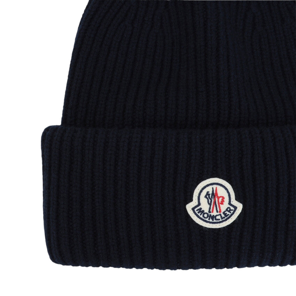 Navy Blue Logo Beanies Cap 2