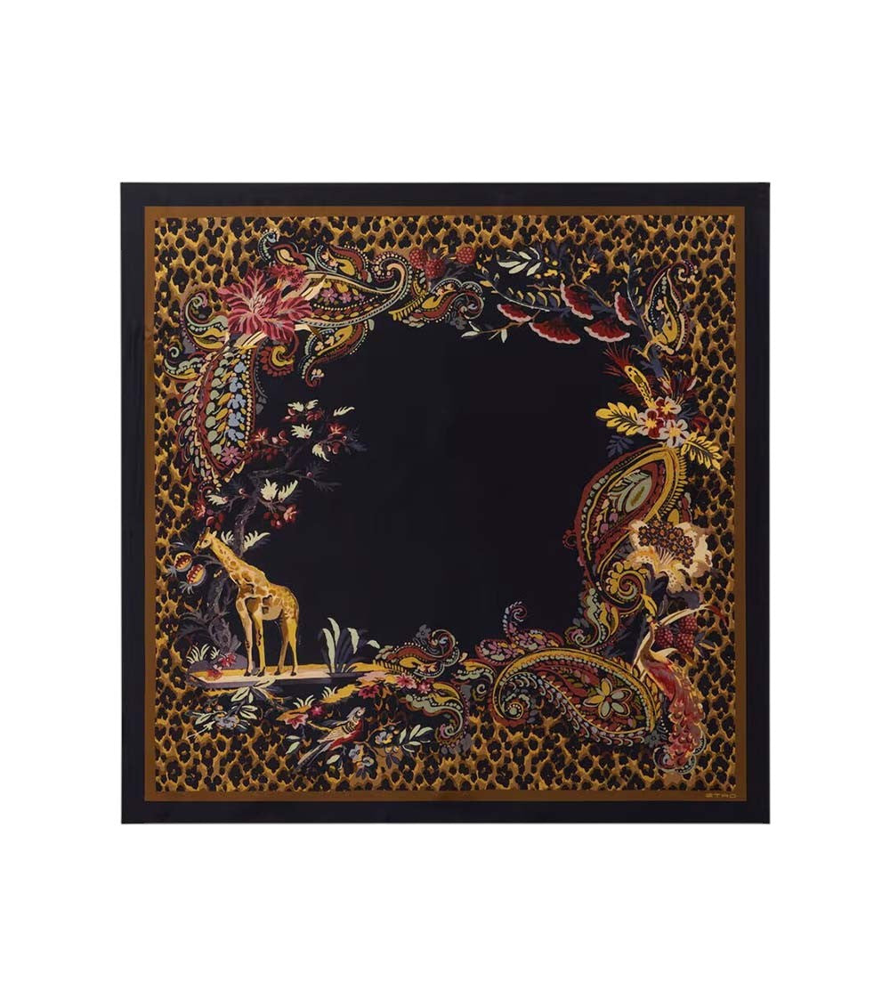 Black Printed Scarf 1