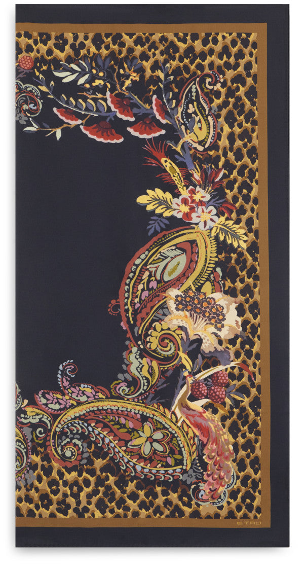 Black Printed Scarf 2