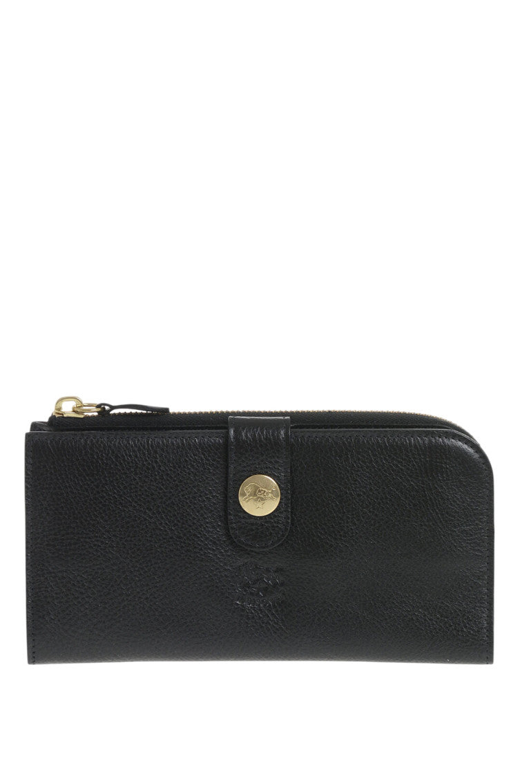Black Hammered Textured Wallet 1