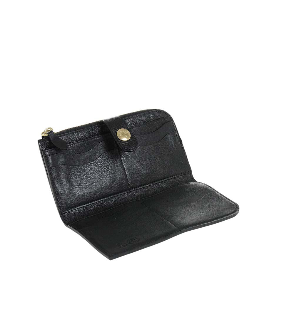 Black Hammered Textured Wallet 3
