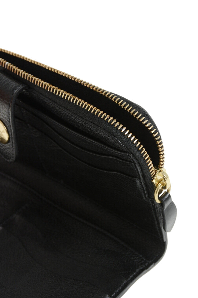 Black Hammered Textured Wallet 4