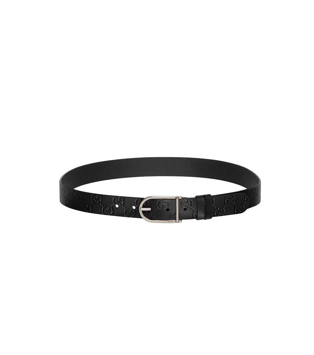 Black Reversible Logo Buckle Belt 1