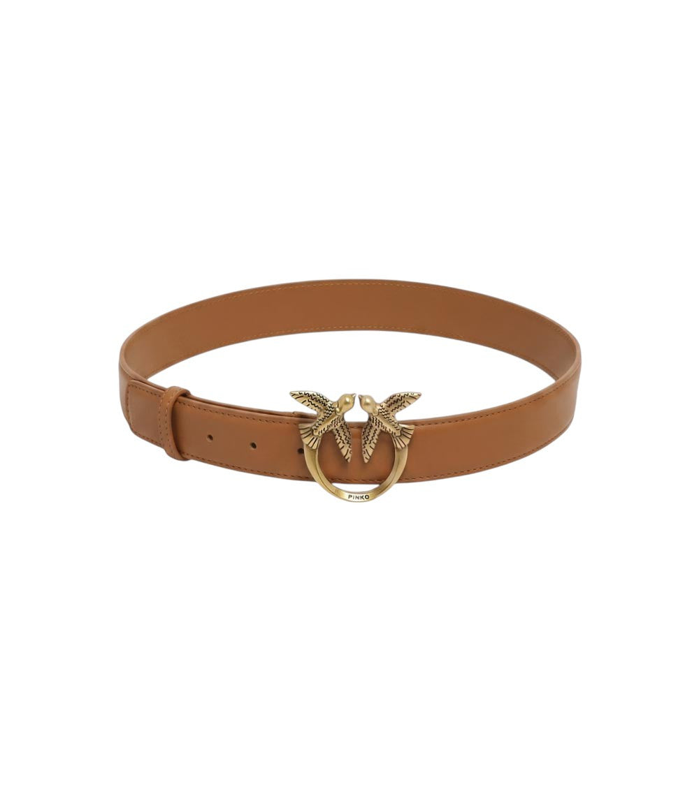 Brown Solid Buckle Belt 1