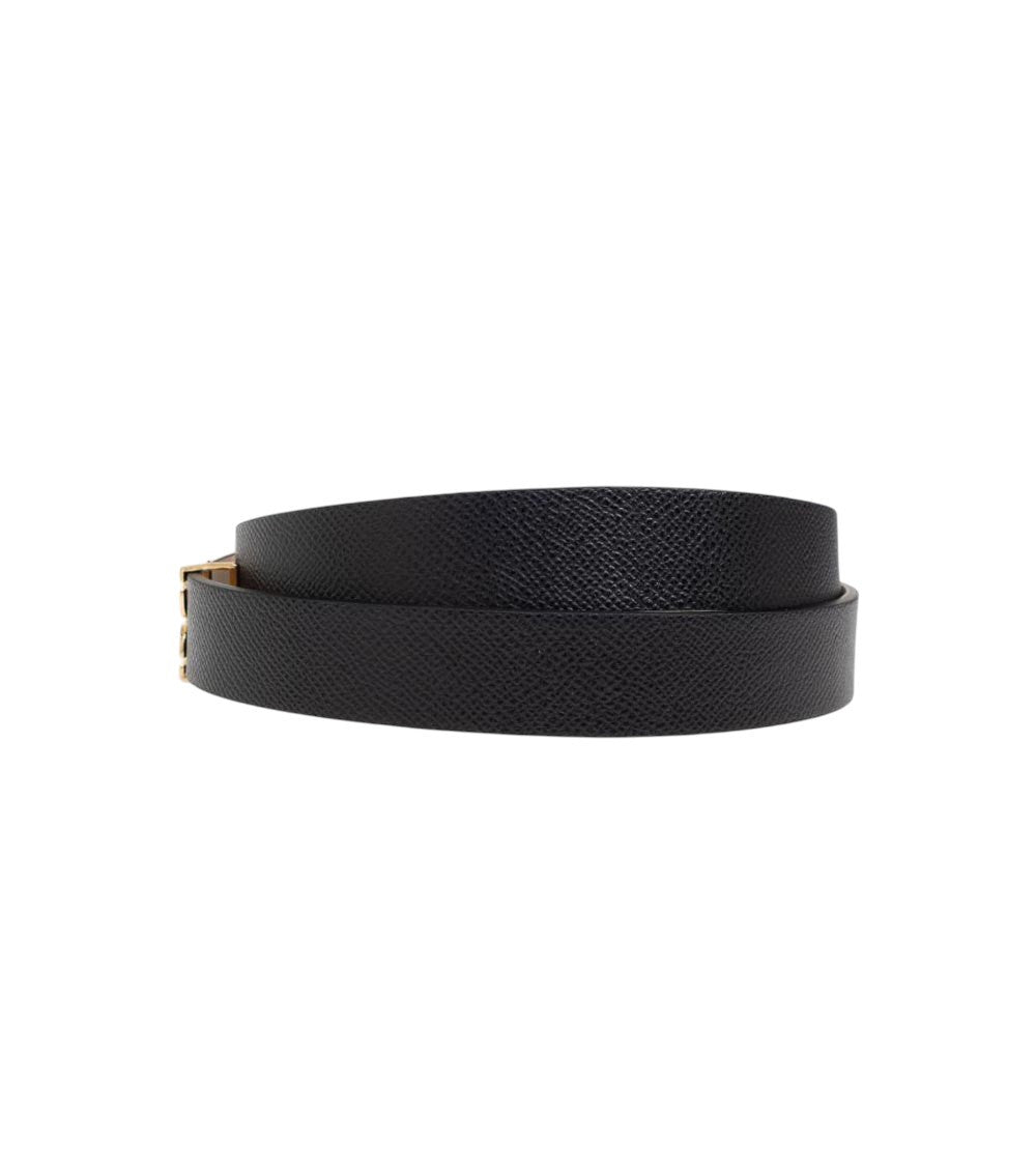 Black Textured Buckle Belt 2