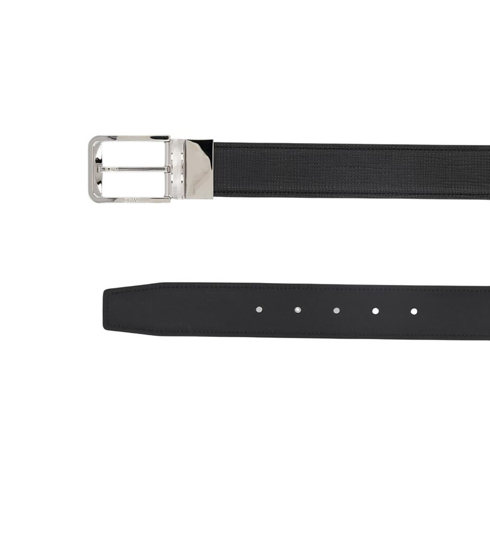 Black Textured Reversible Belt 2
