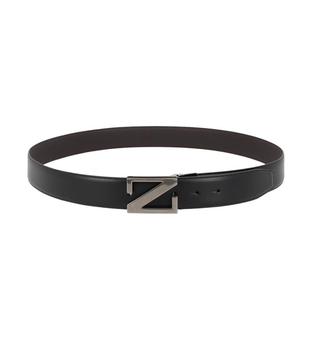 Black Solid Reversible Belt 1