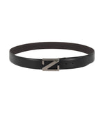 Black Solid Reversible Belt 1