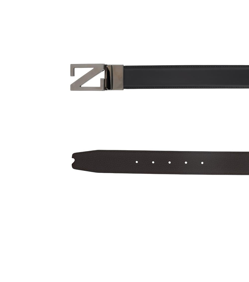 Black Solid Reversible Belt 2