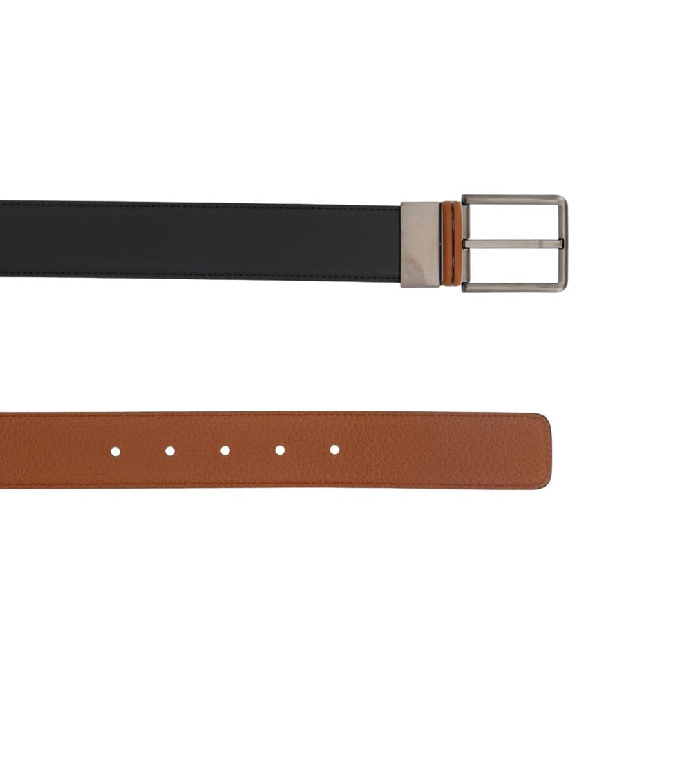 Black Solid Reversible Belt 2