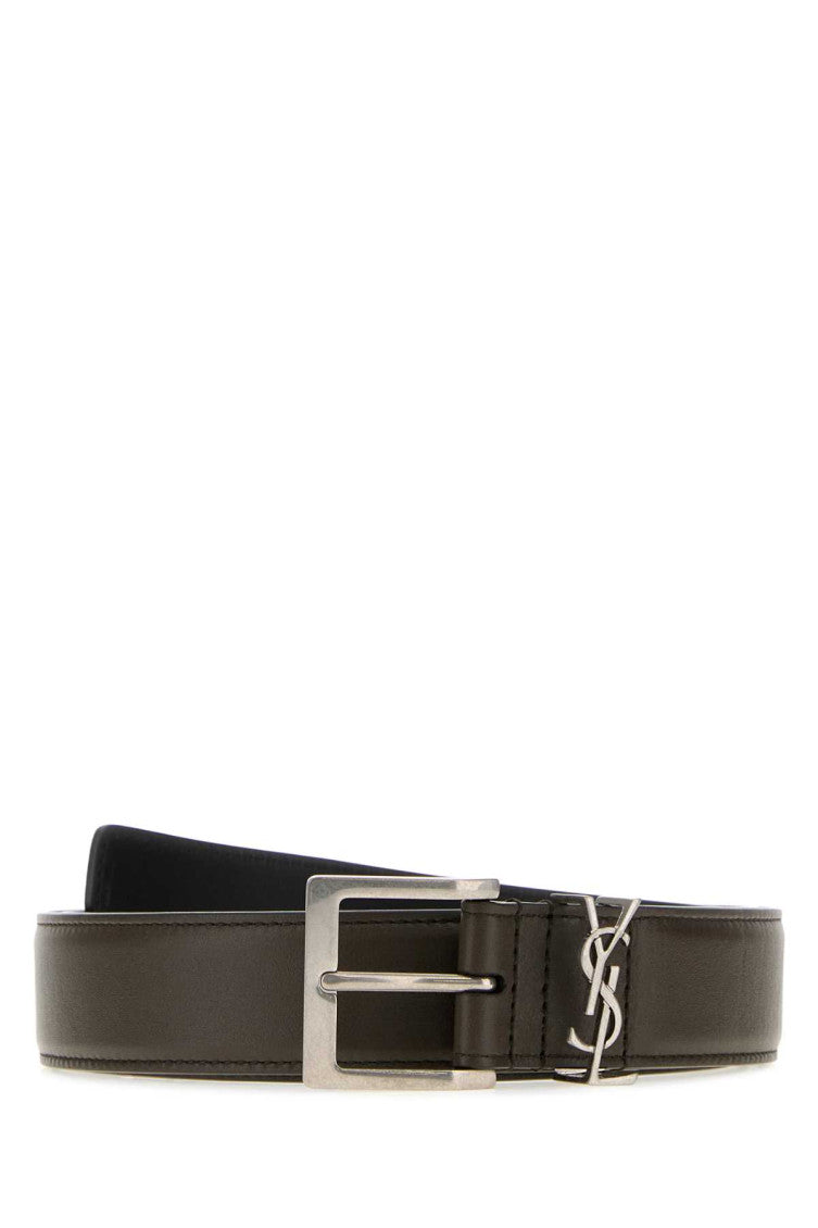 Brown Dark Solid Buckle Belt 1