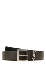 Brown Dark Solid Buckle Belt 1