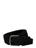 Black Braided Buckle Belt 1
