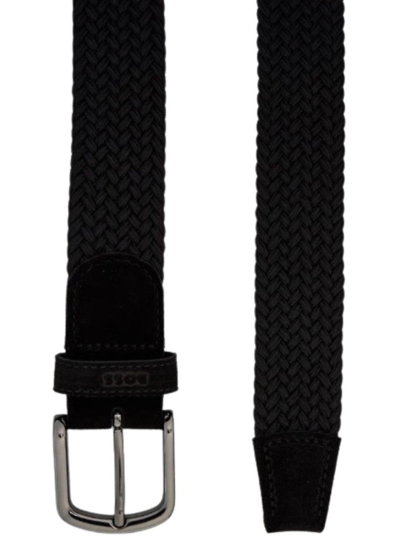 Black Braided Buckle Belt 2