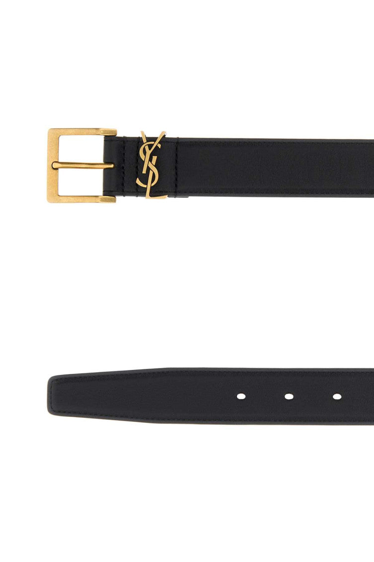 Black Solid Buckle Belt 3