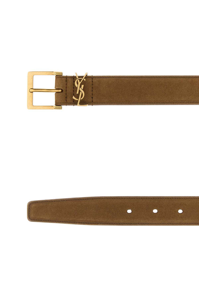 Brown Textured Buckle Belt 2