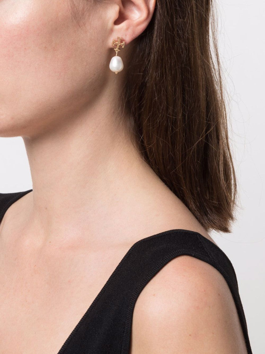 Golden Kira Pearl Drop Earrings 3